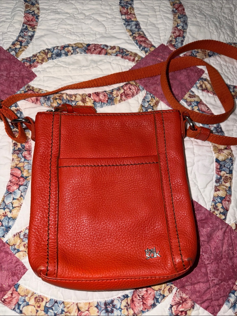 Vintage The sak Orange crossbody adjustable strap